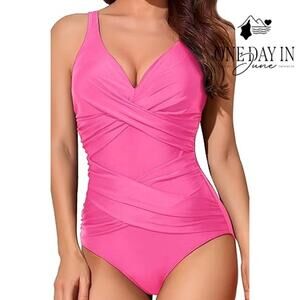 Smismivo Twist Front One Piece Swimsuit Size S